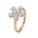 Flora | Pear Diamonds in Flora Design - Nivara