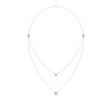 Elara | Round Lab Grown Diamonds Double Chained Necklace