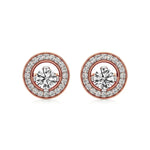 Mira | Round Lab-Grown Diamonds Halo Studs - Nivara