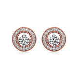Mira | Round Lab-Grown Diamonds Halo Studs - Nivara