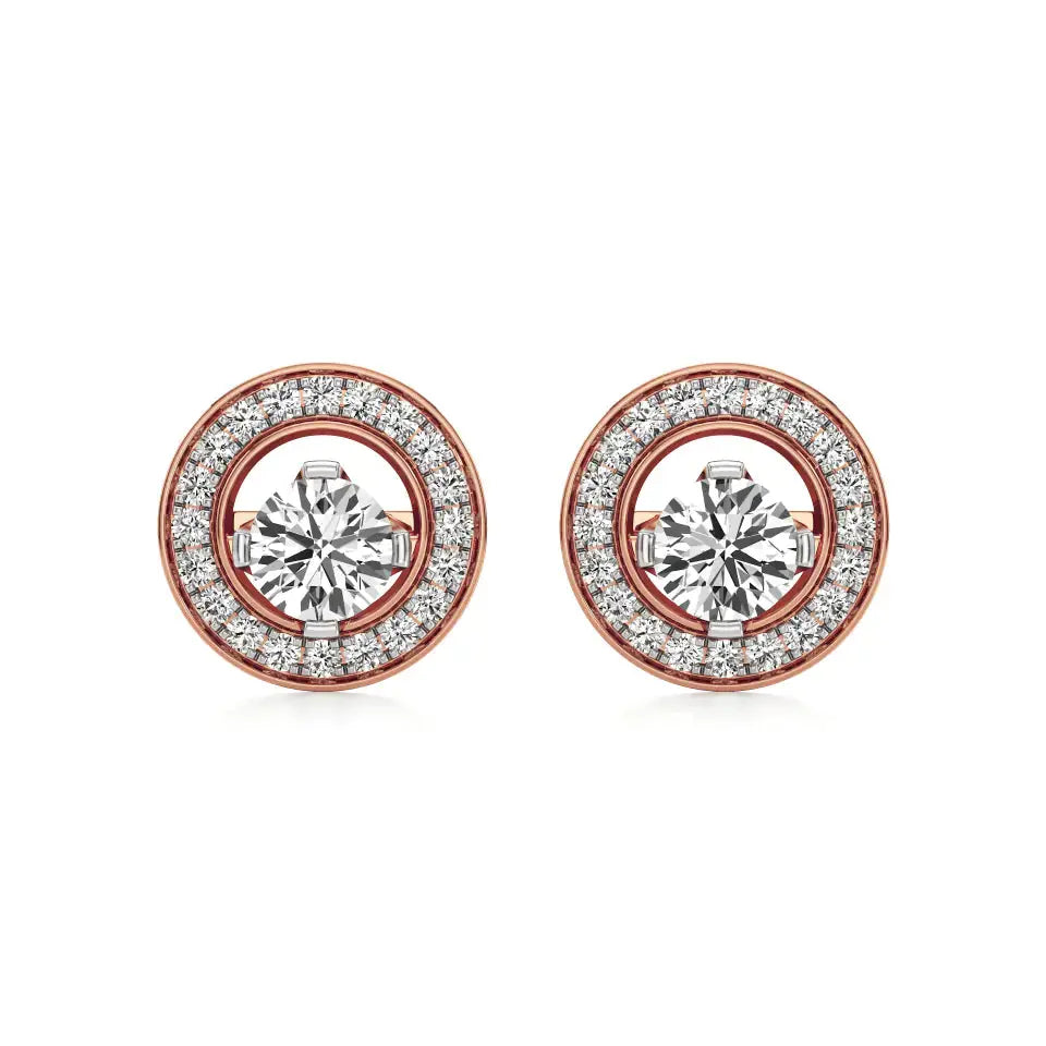 Mira | Round Lab-Grown Diamonds Halo Studs - Nivara