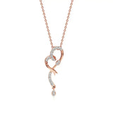 Sneh | Elegant Round Lab Grown Diamonds Heart Pendant - Nivara