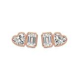 Mode | Hear & Emerald Duo Lab-Grown Diamond Studs - Nivara