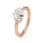 Toi et Moi | Pear Lab-Grown Diamond Ring - Nivara
