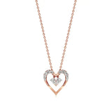 Sneh | Classic Round & Pear Lab Grown Diamonds Heart Pendant - Nivara