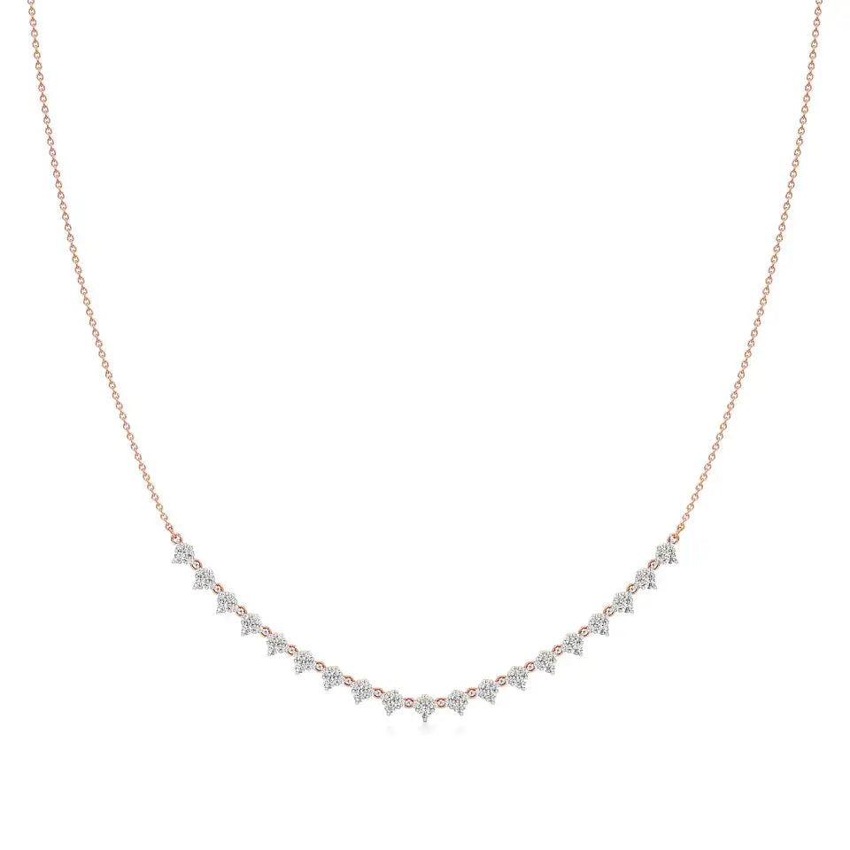 Noor | Classic Round Lab Grown Diamonds Necklace - Nivara