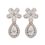 Vanya | Pear & Round Lab-Grown Diamonds Teardrop Studs - Nivara
