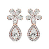 Vanya | Pear & Round Lab-Grown Diamonds Teardrop Studs - Nivara