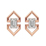 Mode | Emerald Solitaire Lab-Grown Diamond Studs - Nivara