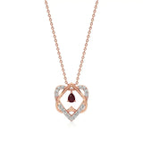 Sneh | Pear-Cut Ruby & Round Diamonds Pendant - Nivara