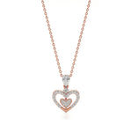 Sneh | Pear & Round Lab Grown Diamonds Heart Pendant - Nivara