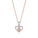 Sneh | Pear & Round Lab Grown Diamonds Heart Pendant - Nivara