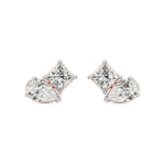 Toi et Moi | Pear & Princess Lab-Grown Diamond Stud Earrings - Nivara