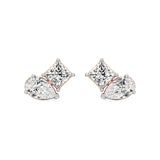 Toi et Moi | Pear & Princess Lab-Grown Diamond Stud Earrings - Nivara
