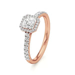 Amara | Asscher-cut Lab-Grown Diamond Halo Ring - Nivara