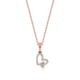 Sneh | Classic Heart & Round Lab Grown Diamonds Pendant - Nivara