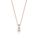 Thea | Oval-Cut Solitaire Lab Grown Diamond 4-Prong Setting Pendant - Nivara