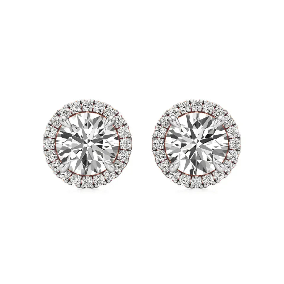 Sol | Round Solitaire with Halo Studs - Nivara