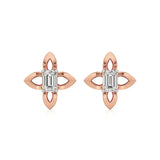 Nora | Emerald Solitaire Lab-Grown Diamond Studs - Nivara