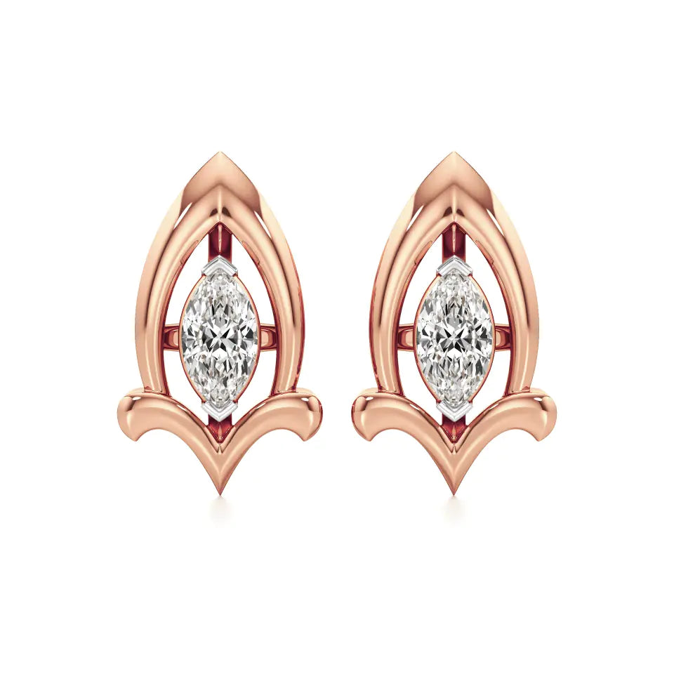 Amaya | Marquise Solitaire Lab-Grown Diamond Studs