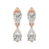 Vanya | Pear Lab-Grown Diamonds Drop Earrings - Nivara