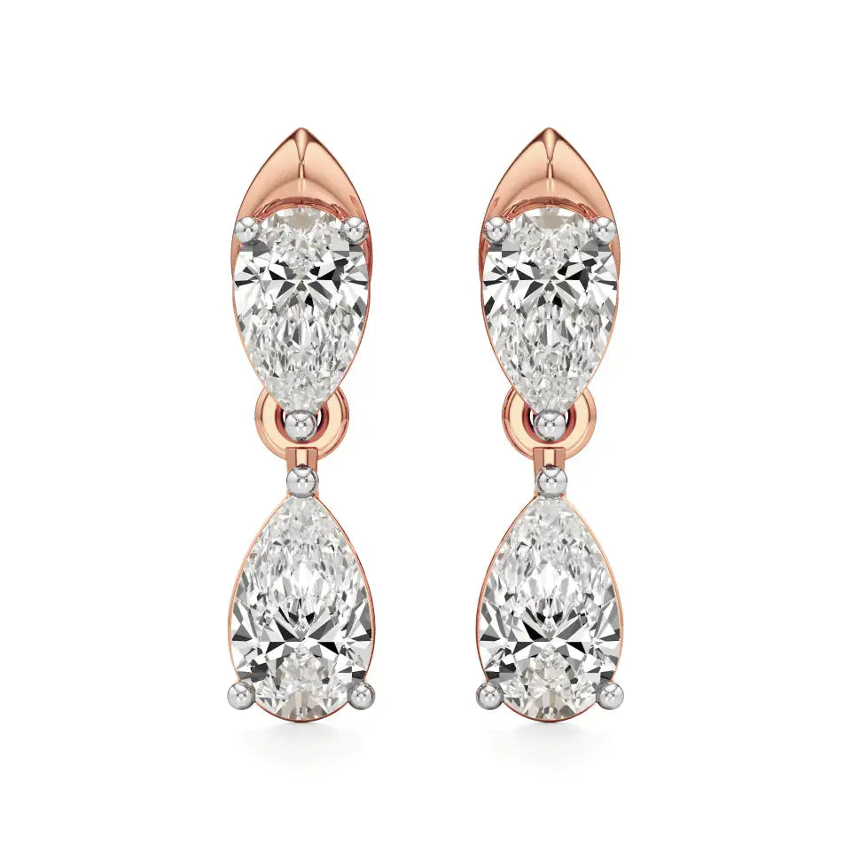 Vanya | Pear Lab-Grown Diamonds Drop Earrings - Nivara