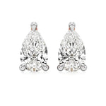 Sia | Studs with Three Prong Pear Lab-Grown Diamonds - Nivara