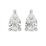 Sia | Studs with Three Prong Pear Lab-Grown Diamonds - Nivara