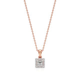 Anek | Princess-Cut Solitaire Halo Lab Grown Diamonds Pendant