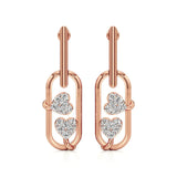 Sneh | Round Lab-Grown Diamonds Clustered Drop Earrings - Nivara
