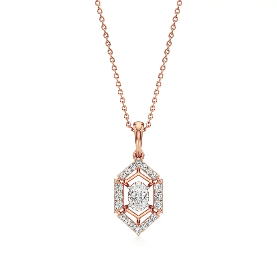 Mode | Oval & Round Hexagon Design Pendant - Nivara