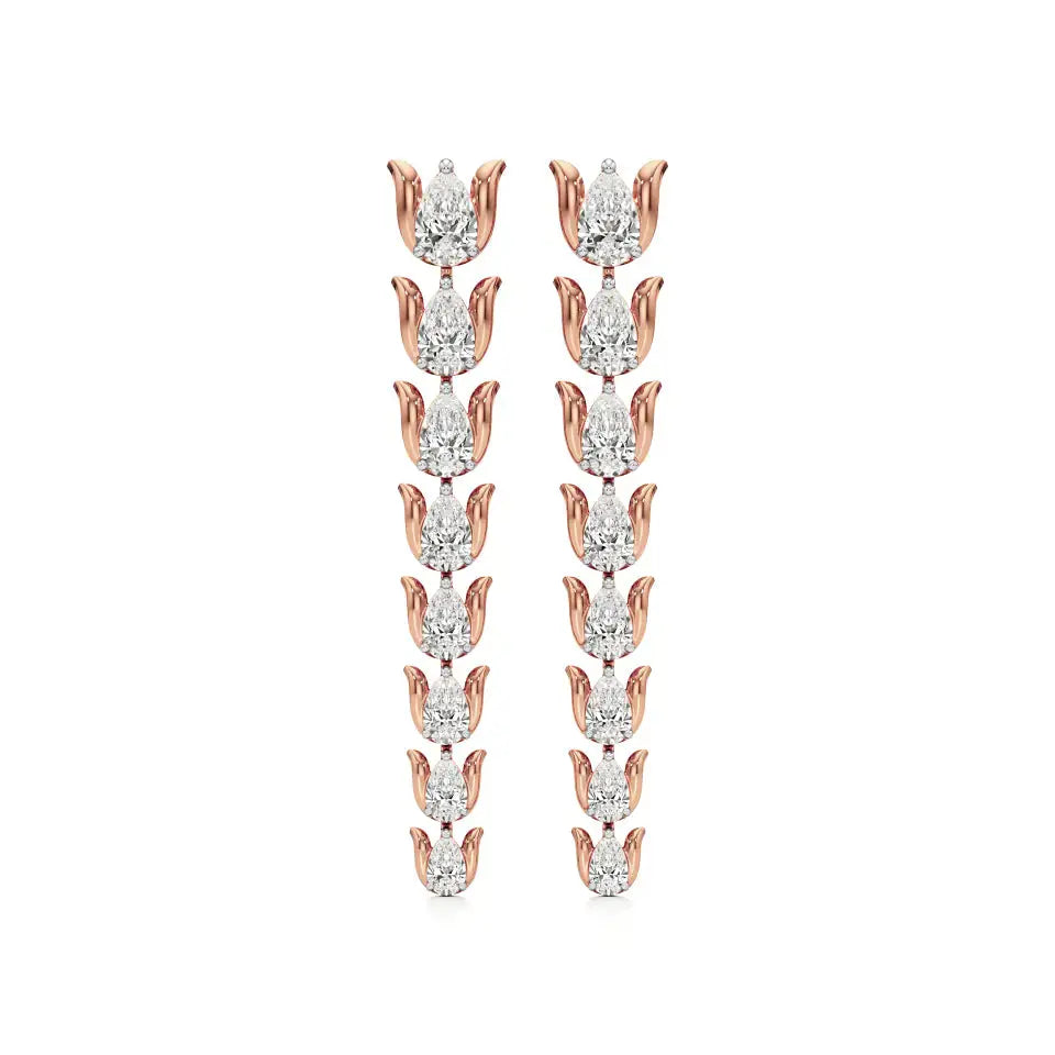Mode | Pear Lab-Grown Diamonds Dangler Earrings - Nivara