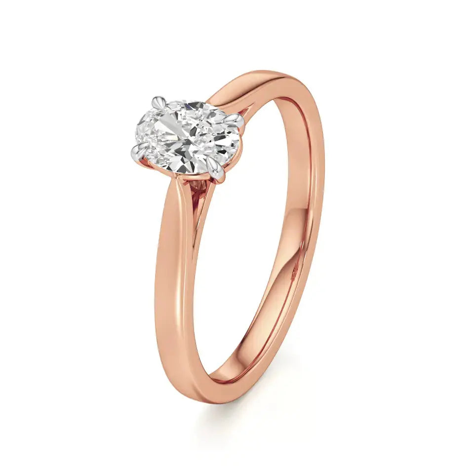 Amora | Oval & Radiant Lab-Grown Diamond Solitaire Ring - Nivara
