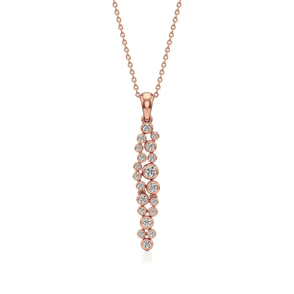 Celestia | Classic Round Lab Grown Diamonds Cluster Pendant - Nivara
