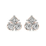 Mode | Round & Princess Trio Lab-Grown Diamonds Studs - Nivara