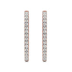 Mode | Round Lab-Grown Diamond Sleek Hoop Earrings - Nivara
