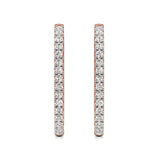Mode | Round Lab-Grown Diamond Sleek Hoop Earrings - Nivara