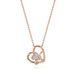 Sneh | Classic Round Lab Grown Diamonds Heart Pendant - Nivara