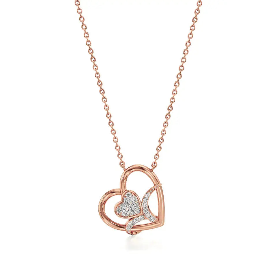 Sneh | Classic Round Lab Grown Diamonds Heart Pendant - Nivara