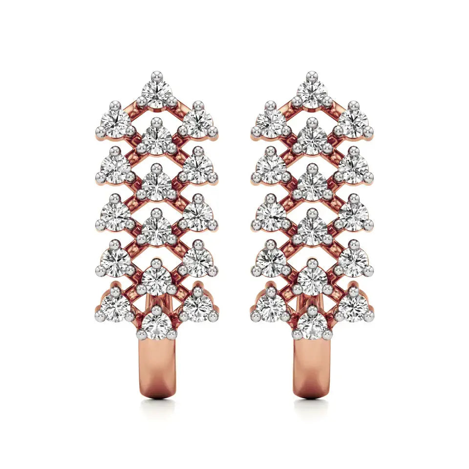 Jess | Round Lab-Grown Diamonds on J-Shaped Studs - Nivara
