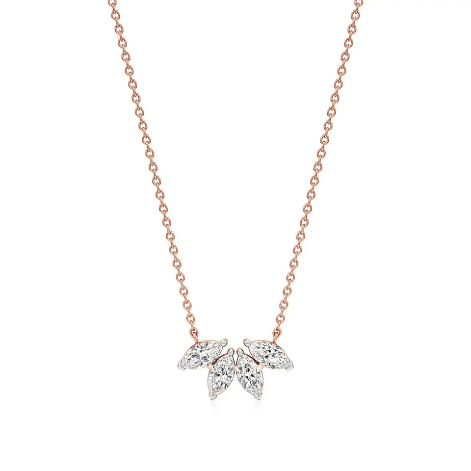 Noor | Marquise Lab Grown Diamonds Pendant - Nivara