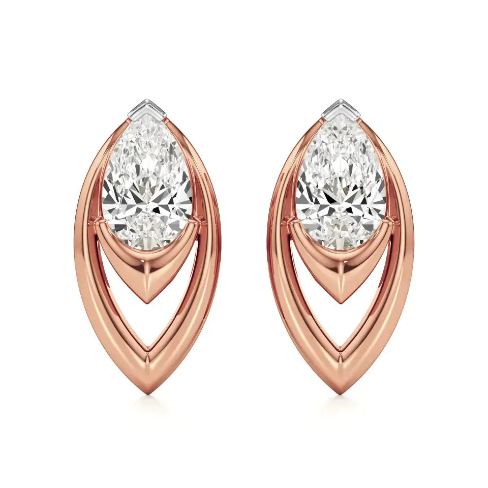 Sia | Pear Soliltaire Lab-Grown Diamond Studs - Nivara