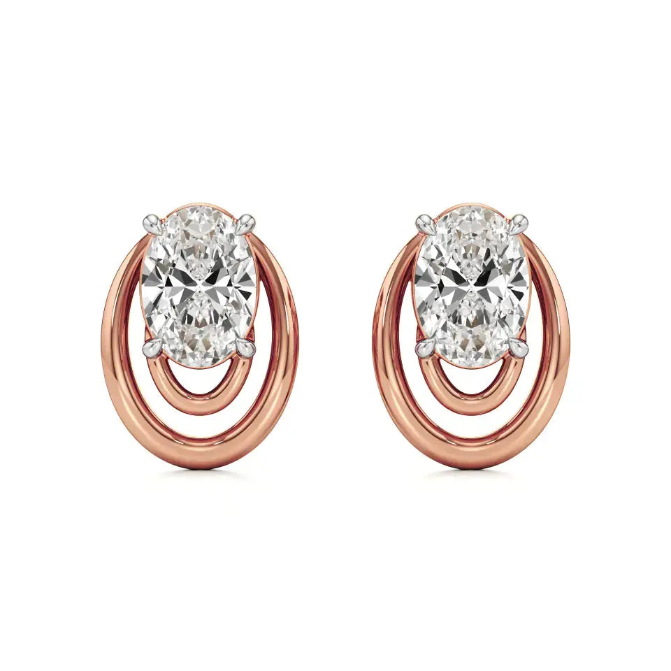 Mode | Oval Lab-Grown Diamond Studs - Nivara