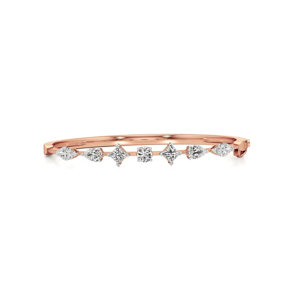 Anek | Classic Multi-Shape Lab Grown Diamonds Oval Bangle