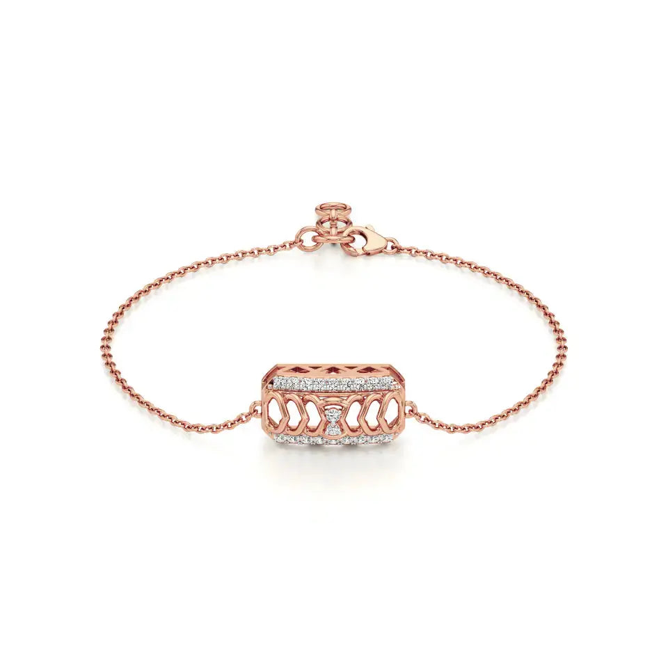 Rupak | Round Lab Grown Diamonds Daily Wear Chain Bracelet - Nivara