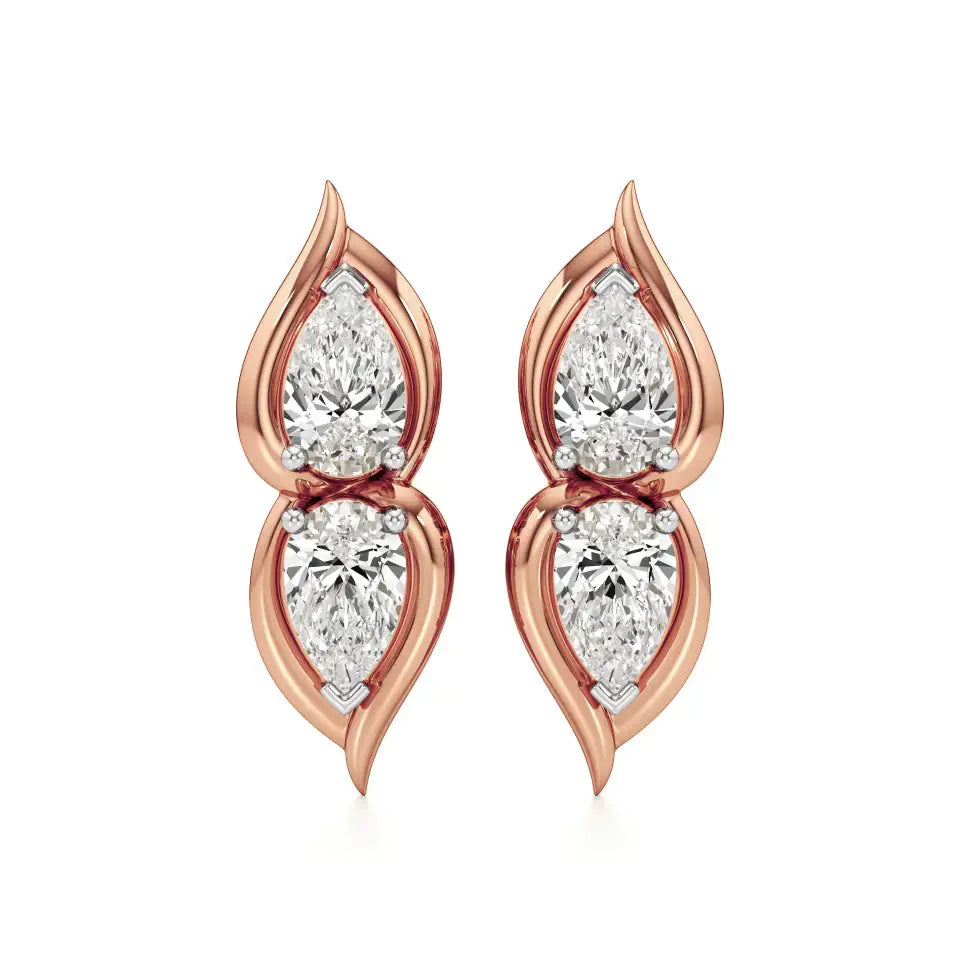 Mode | Pear Duo Lab-Grown Diamond Studs - Nivara