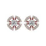 Nora | Round Lab-Grown Diamonds Halo Studs - Nivara
