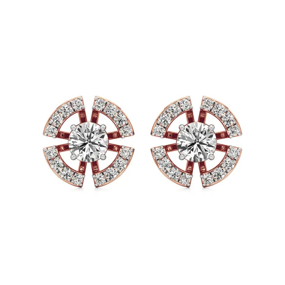 Nora | Round Lab-Grown Diamonds Halo Studs - Nivara