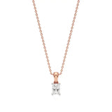 Thea | Radiant-Cut Solitaire Lab Grown Diamond 4-Prong Setting Pendant - Nivara