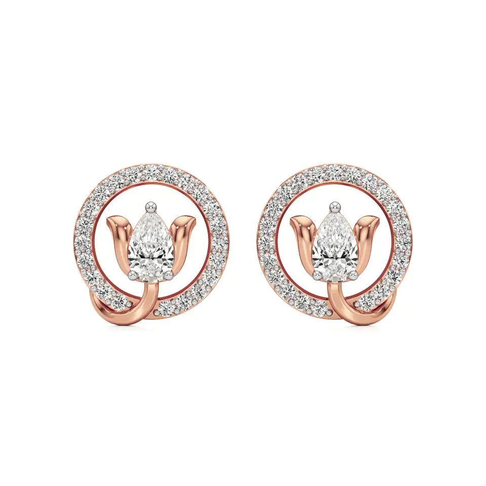 Sol | Pear & Round Lab-Grown Diamond Studs - Nivara